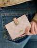 Coach 2 In 1 Wallet In Blocked Signature Canvas Sand Tan
