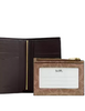 Coach 2 In 1 Wallet In Blocked Signature Canvas Walnut Tan