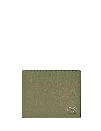 Coach 3 In 1 Wallet With Signature Canvas Interior Moss