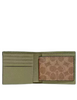 Coach 3 In 1 Wallet With Signature Canvas Interior Moss