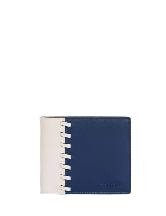 Coach 3 In 1 Wallet With Whipstitch Deep Blue Chalk
