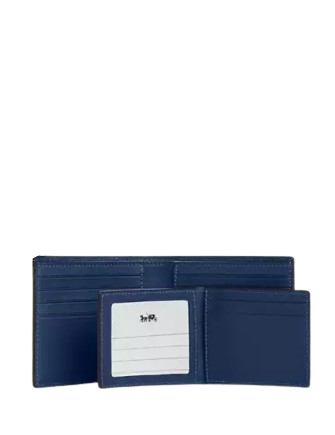 Coach 3 In 1 Wallet With Whipstitch Deep Blue Chalk