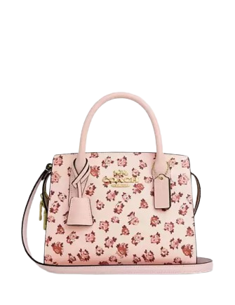 Coach Andrea Carryall Bag With Rose Print Blush 01