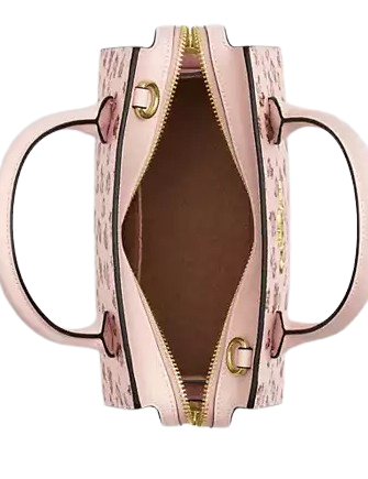 Coach Andrea Carryall Bag With Rose Print Blush