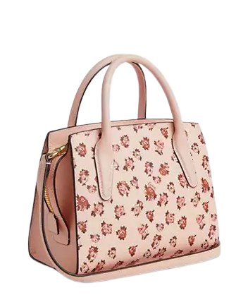Coach Andrea Carryall Bag With Rose Print Blush