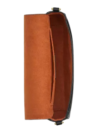 Coach Andrea Shoulder Bag In Signature Canvas Walnut Black