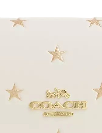 Coach Andrea Small Shoulder Bag With Star Print Chalk