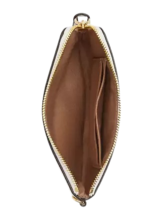 Coach Boxed Corner Zip Wristlet With Star Print And Charms Chalk