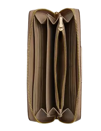 Coach Boxed Long Zip Around Wallet In Signature Canvas