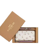 Coach Boxed Long Zip Around Wallet With Floral Print Chalk