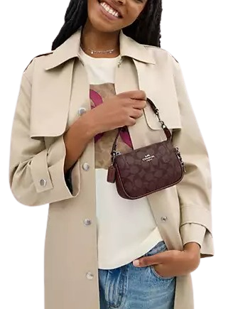 Coach Boxed Nolita Bag 15 In Signature Canvas Merlot