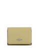Coach Card Holder Wallet In Signature Canvas Hay