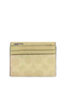 Coach Card Holder Wallet In Signature Canvas Hay