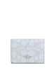 Coach Card Holder Wallet In Sketch Signature Canvas Ice Blue