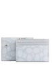 Coach Card Holder Wallet In Sketch Signature Canvas Ice Blue