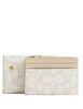 Coach Card Holder Wallet In Sketch Signature Canvas Ivory