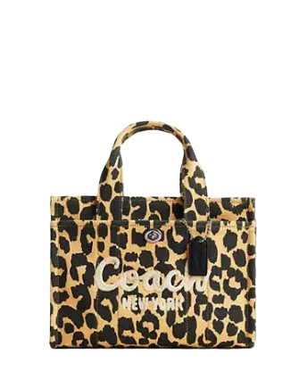 Coach Cargo Tote Bag 26 With Leopard Print Leopard