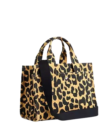 Coach Cargo Tote Bag 26 With Leopard Print Leopard