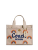 Coach Cargo Tote Bag 26 With Rainbow Dark Natural