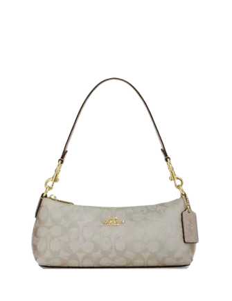 Coach Charlotte Shoulder Bag In Signature Canvas  Champagne