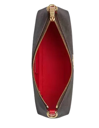 Coach Charlotte Shoulder Bag In Signature Canvas Walnut Bold Red