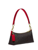 Coach Charlotte Shoulder Bag In Signature Canvas Walnut Bold Red