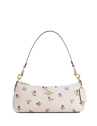 Coach Charlotte Shoulder Bag With Heart Print  Chalk