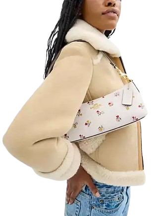 Coach Charlotte Shoulder Bag With Heart Print  Chalk