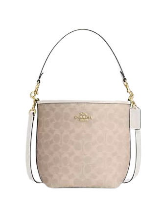 Coach City Bucket Bag In Signature Canvas Sand Chalk