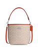 Coach City Bucket Bag In Signature Canvas Sand Deep Orange