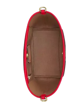 Coach City Bucket Bag In Signature Canvas Walnut Bold Red