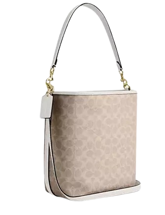 Coach City Large Bucket Bag In Signature Canvas Sand Chalk