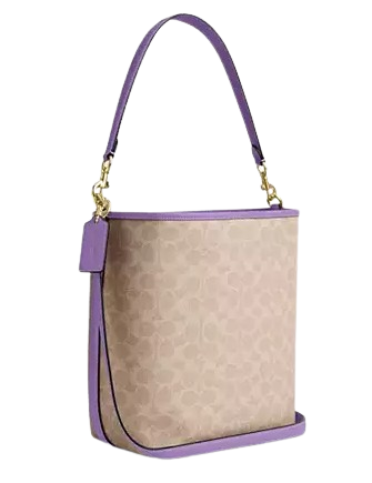 Coach City Large Bucket Bag In Signature Canvas Sand Iris