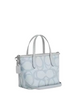 Coach City Mini Tote Bag In Sketch Signature Canvas Ice Blue
