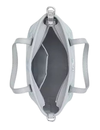 Coach City Mini Tote Bag In Sketch Signature Canvas Ice Blue