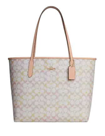 Coach City Tote Bag In Pretty Signature Canvas | Brixton Baker