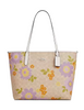 Coach City Tote Bag In Signature Canvas With Floral Print Sand