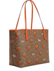 Coach City Tote Bag In Signature Canvas With Orange Print Tan