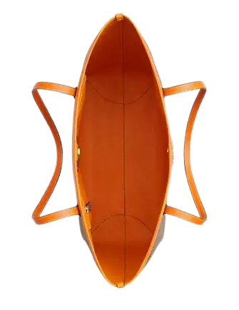 Coach City Tote Bag In Signature Canvas With Star Charm Tan Bright Mandarin