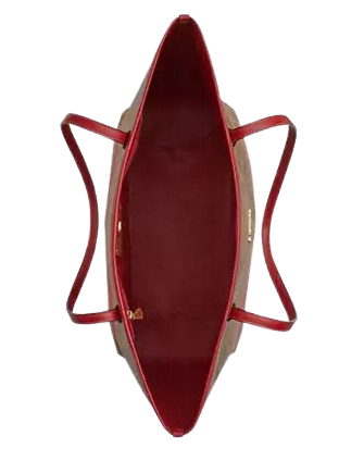 Coach City Tote Bag In Signature Canvas With Stripe Tan