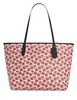 Coach City Tote Bag With Floral Print Chalk Black