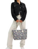 Coach City Tote Bag With Floral Print Deep Blue Chalk
