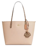 Coach City Tote Bag With Shell Charm Cream Tan