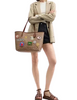 Coach Coach X Peanuts City Tote In Signature Canvas With Patches  Tan Brown