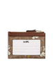 Coach Coach X Peanuts Mini Skinny Id Case In Signature Canvas With Snoopy Print  Tan Brown
