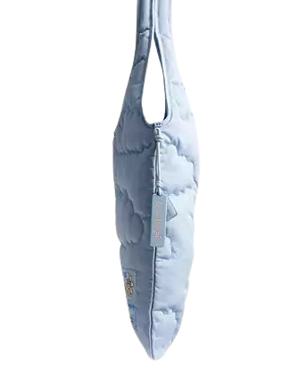 Coach Coachtopia Loop Flat Tote In Recycled Polyester With Cloud Quilting Light Twilight
