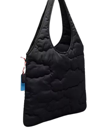 Coach Coachtopia Loop Flat Tote With Cloud Quilting Black