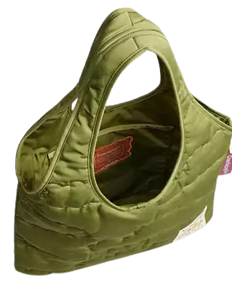 Coach Coachtopia Loop Flat Tote With Cloud Quilting Olive