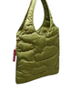 Coach Coachtopia Loop Flat Tote With Cloud Quilting Olive