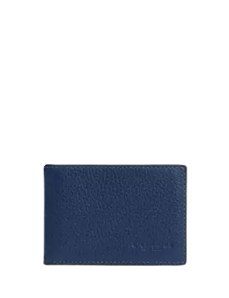 Coach Compact Billfold Wallet Deep Blue
